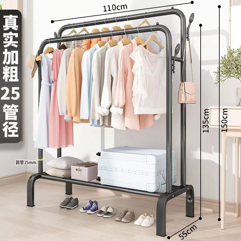 percha de ropa de piso vertical grosor grosor percha de ropa de casa dormitorio balcón barra de secado percha de ropa de secado percha