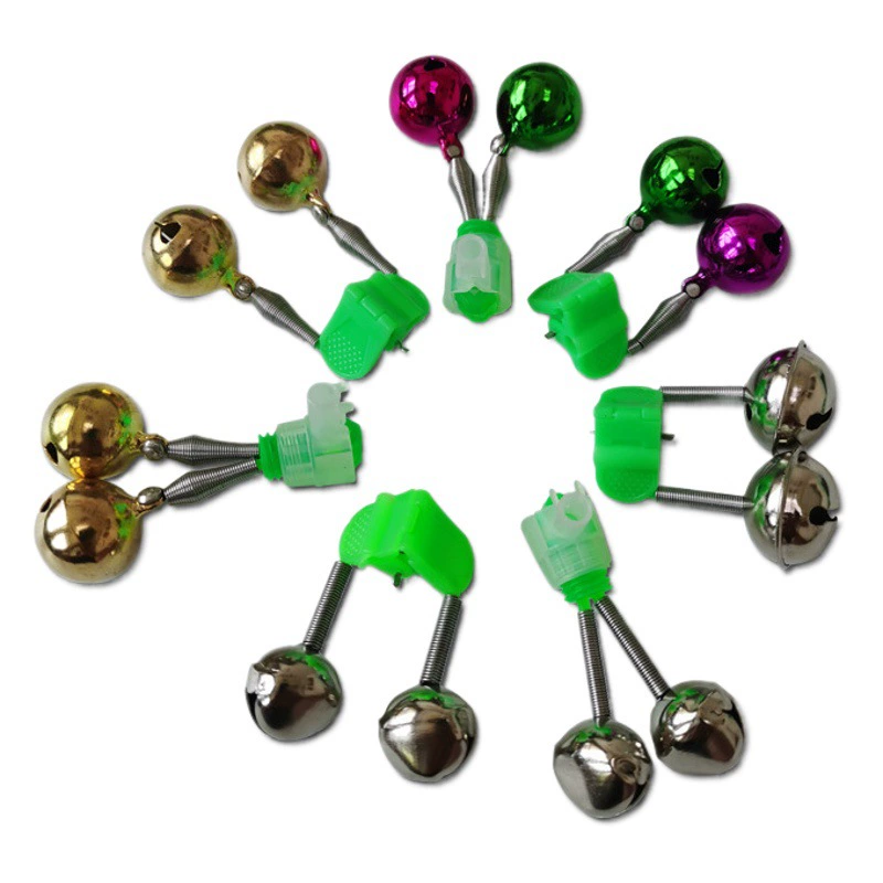 Аксессуары для рыболовных снастей оптом пластиковый зажим Пряжка рыболовный колокольчик Удочка морская Удочка Специальный двойной Звонок рыболовная сигнализация