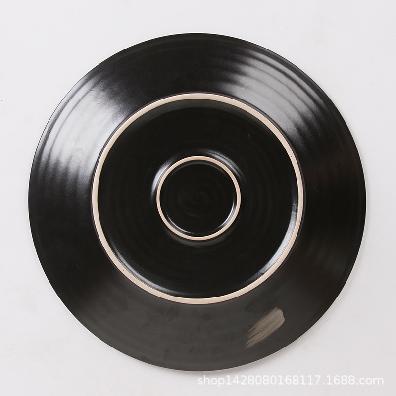 Tamaño grande 12 pulgadas estilo ins platos de cena de cerámica