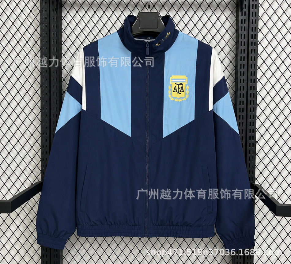 Chaqueta Bordada retro de manga larga y gruesa Manchester United Barcelona Inglaterra Brasil Real Madrid Liverpool image 13