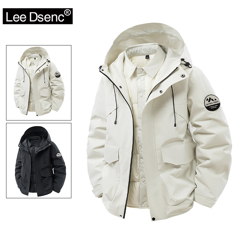 Lee Dsenc Official High-Quality down Jacket Men's 2025 Winter Duck down Casual Hooded 90 down Thickeneded Jacket