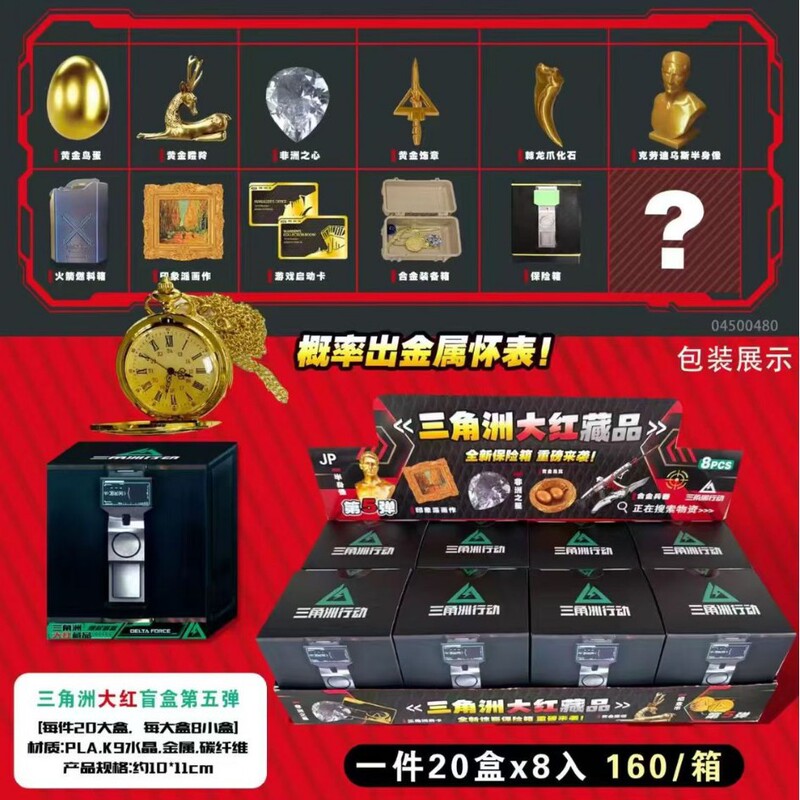 New Delta Action Safe Box Blind Box Mechanical Watch Heart of Africa Weapon Opening and Closing Game Equipment Peripheral New Delta Action Safe Box Blind Box Mechanical Watch Heart of Africa Weapon Opening and Closing Game Equipment Peripheral