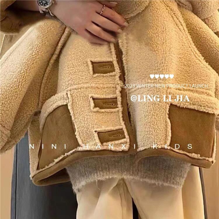 Tongxingyuan ropa para niños de estilo coreano para niños y niñas invierno Nuevo estilo occidental con capucha de doble cara capa superior abrigo de algodón acolchado para niños de moda