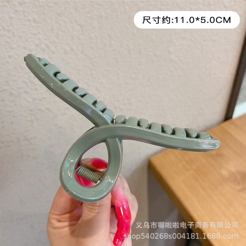 韩式大号鲨鱼夹夏季新款女发饰奶咖色后脑勺发卡抓夹批发|undefined