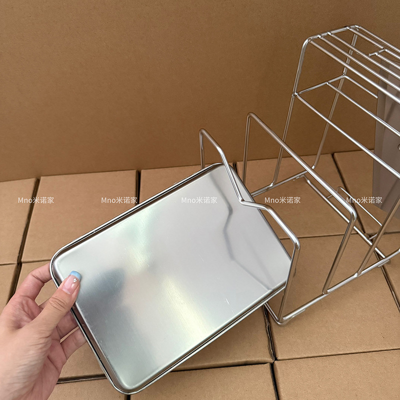 Minojia 304 ステンレス鋼ナイフホルダーキッチン包丁収納ラック家庭用厚みのあるまな板ラックナイフ一体型排水|undefined