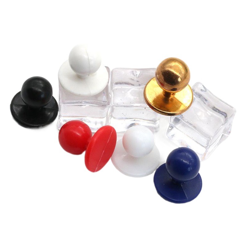 Chef ropa botón restaurante Hotel plástico chef botón blanco y negro mono de ajedrez botón redondo hebilla esférica