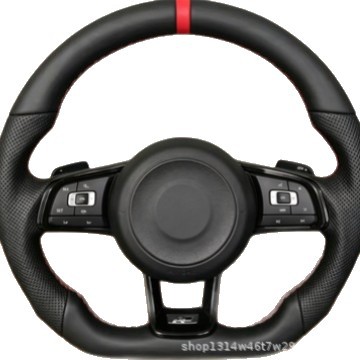 Suitable for factory-direct supply of cross-border steering wheels, flat-bottomed and perforated, compatible with the pure frame of the Golf and Magotan