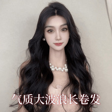 假发女长发递针长卷发高档蕾丝成品全真人发仿真头皮超轻薄全头套