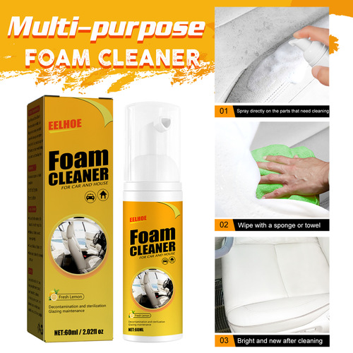 EELHOE Multifunctional Foam Cleaner Car Interior Cleaning Ceiling Seat Leather Decontamination Cleaner