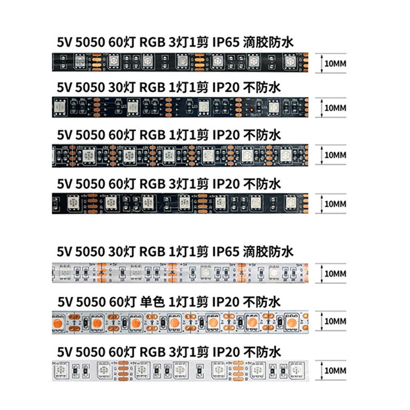 Кросс-бордер посвящен 5050RGB красочные 30 лампа 12V24 кнопки комплекты ультра-блестящий без полюсной подсветки светодиодная лента
