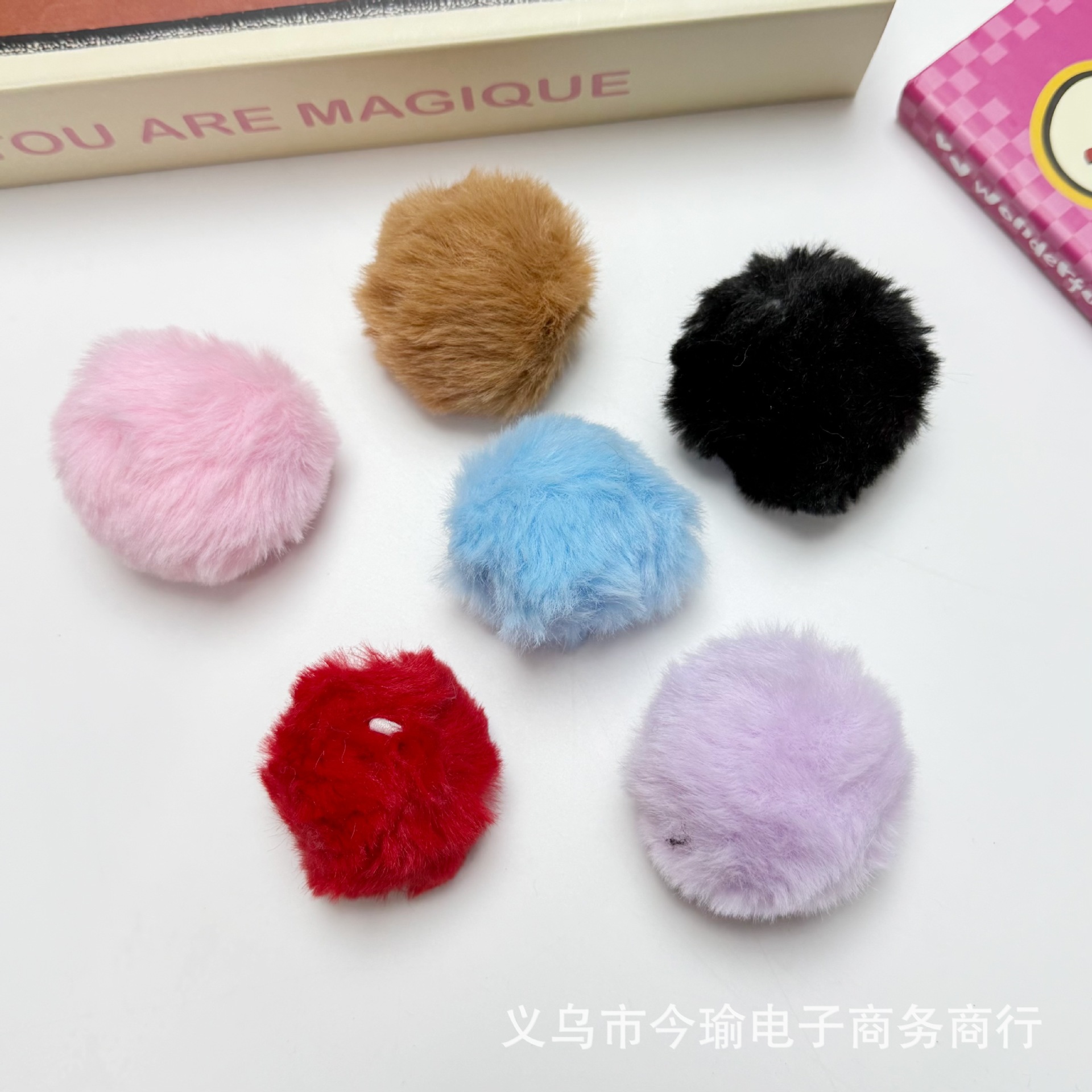 Accesorios de peluche de algodón relleno de peluche dibujos animados muñecas esféricas coloridas ropa de cabello muñecas accesorios de decoración DIY