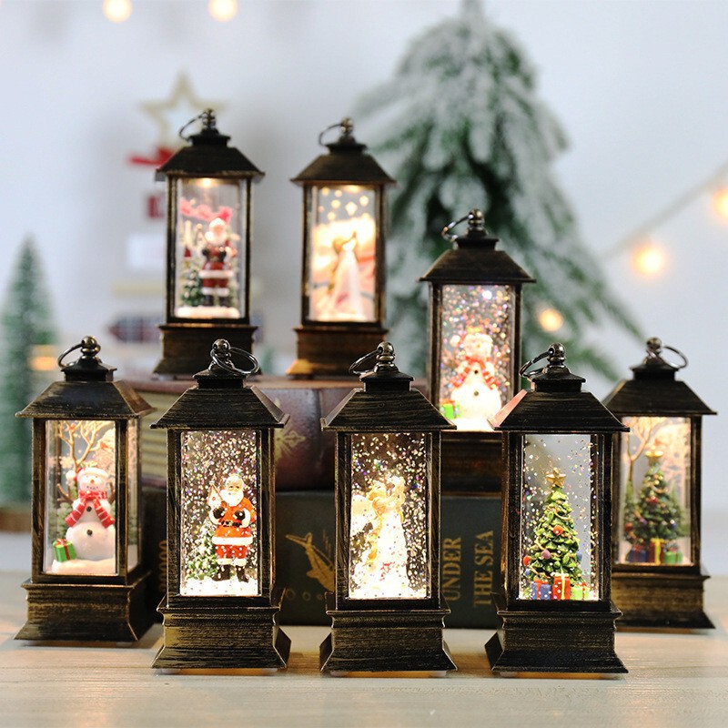 Christmas Wind Lamp Crystal Lamp Santa Claus Lamp Christmas Party Decoration Christmas Ornaments Christmas Gifts