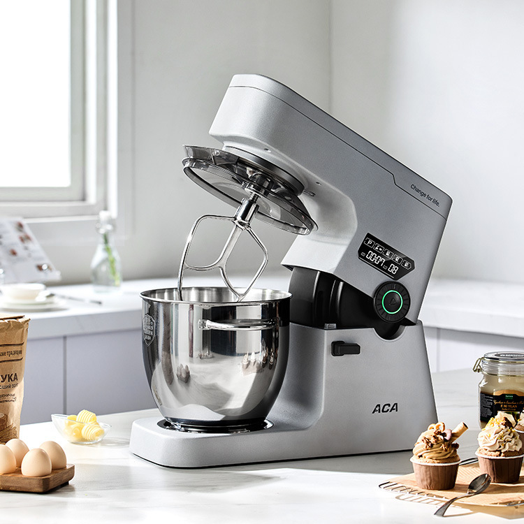 Aca Household Commercial 7-Liter Silent Chef Machine Fully Automatic Dough Kneading Small Multi-Functional Dough Mixer Ec900