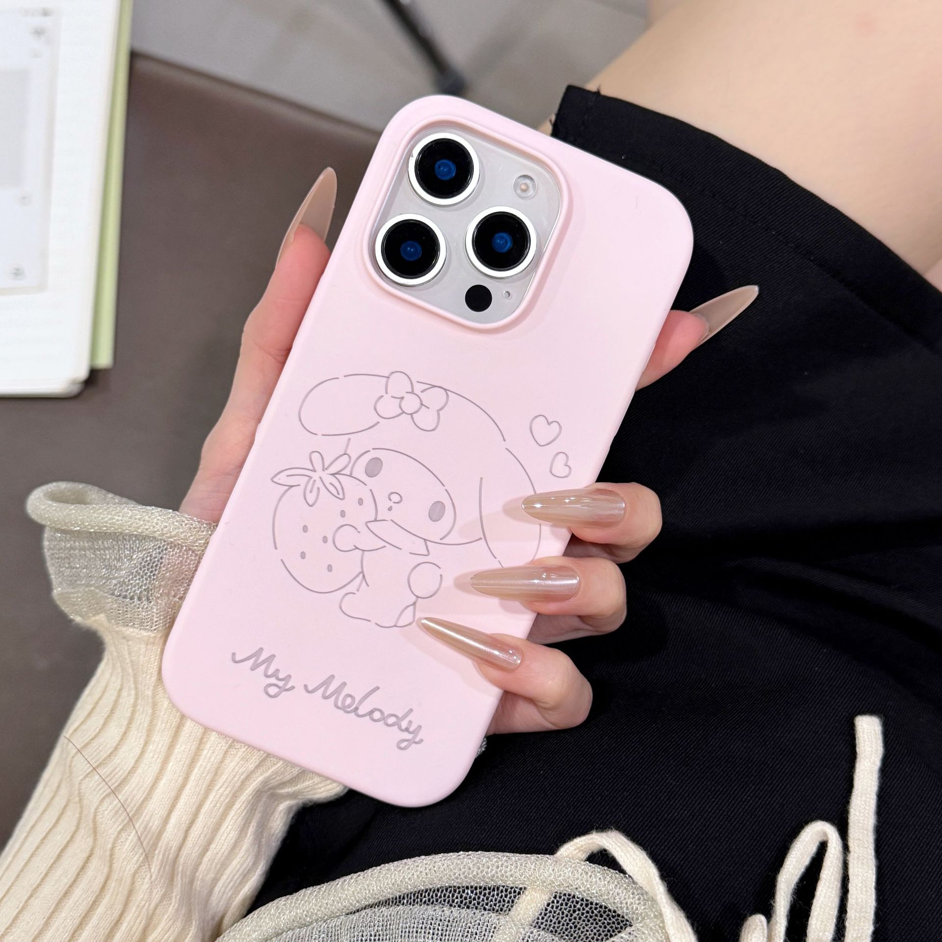 Funda de silicona anticaída con gráfico líquido Melody para Apple iPhone 17 Pro Max, funda de silicona anticaída para Apple 17