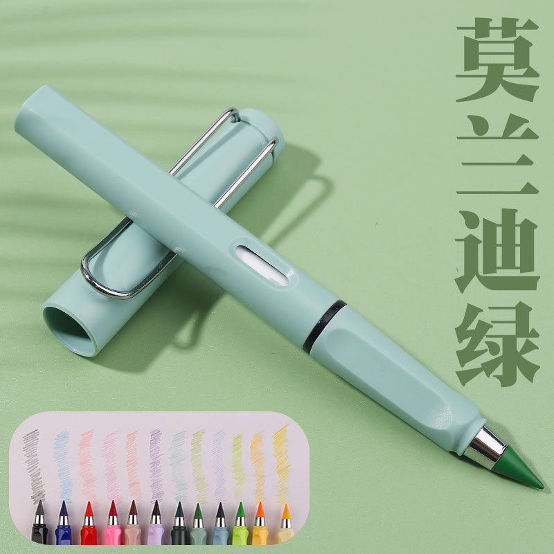 Puntas de lápices de colores eternas de alta tecnología al por mayor, duraderas y resistentes a roturas, no requieren afilado, lápices ergonómicos para estudiantes.