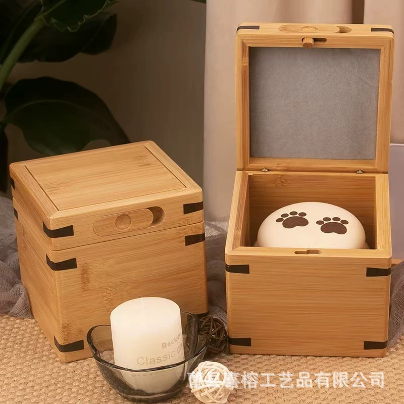 Бытовые бамбуковые и деревянные кошки и пепел Сувенирная коробка для хранения