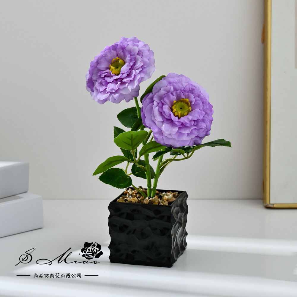 Creativo de dos cabezas Koi flor bonsai moda imitación maceta fotografía de flores falsas flores artificiales boda decoración decorativa image 7