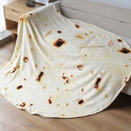 New Product Instagram Style Mexican Taco Blanket Round Pizza Blanket Children's Nap Blanket Shawl Exclusive