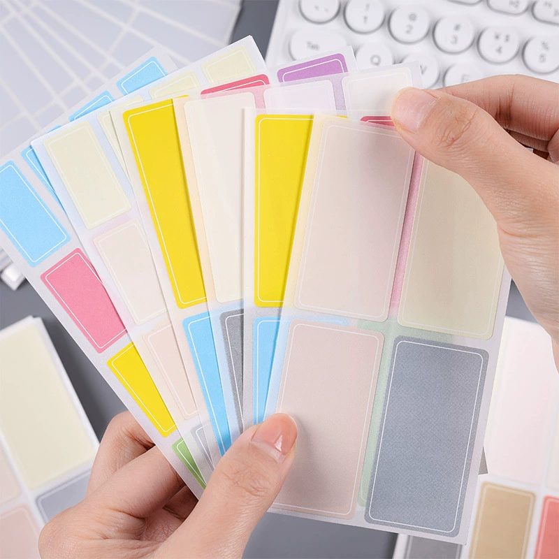 Водонепроницаемая маслостойкая наклейка с цветными этикетками Моранди Наклейка на обложку ins Высокое значение клейкая наклейка имени ребенка