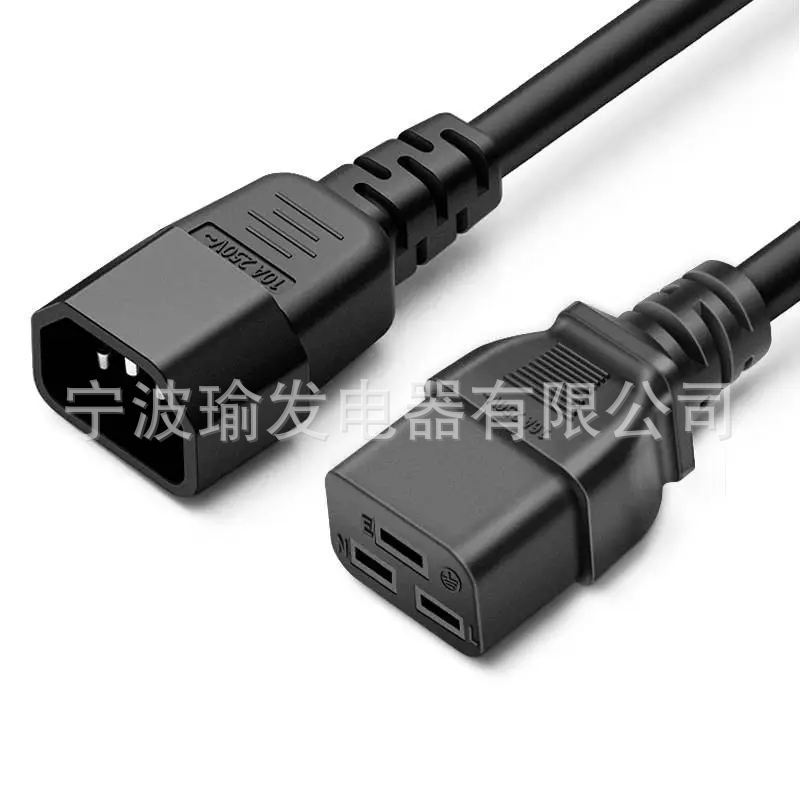 C14 to C19 High Quality Power Cord C19 with Lock 16A Ac Power Cord Suitable for Various Equipment