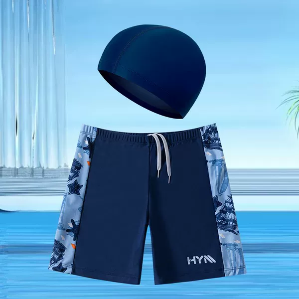 Blue starfish print pants + hat