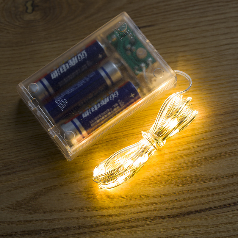 Luz de alambre de cobre de 3 m con destello