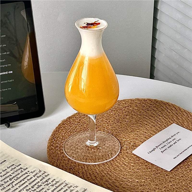 Vintage Tulip High Pies New Tea Wine Cup Creativity High Value Taste Cup Cocktail Glass