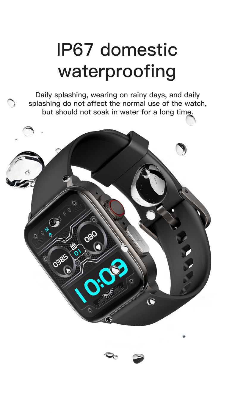 LIGE New Sports Bluetooth Call Bracelet Watch Heart Rate Sleep Monitoring Multifunctional Men's Watch_voghion.com