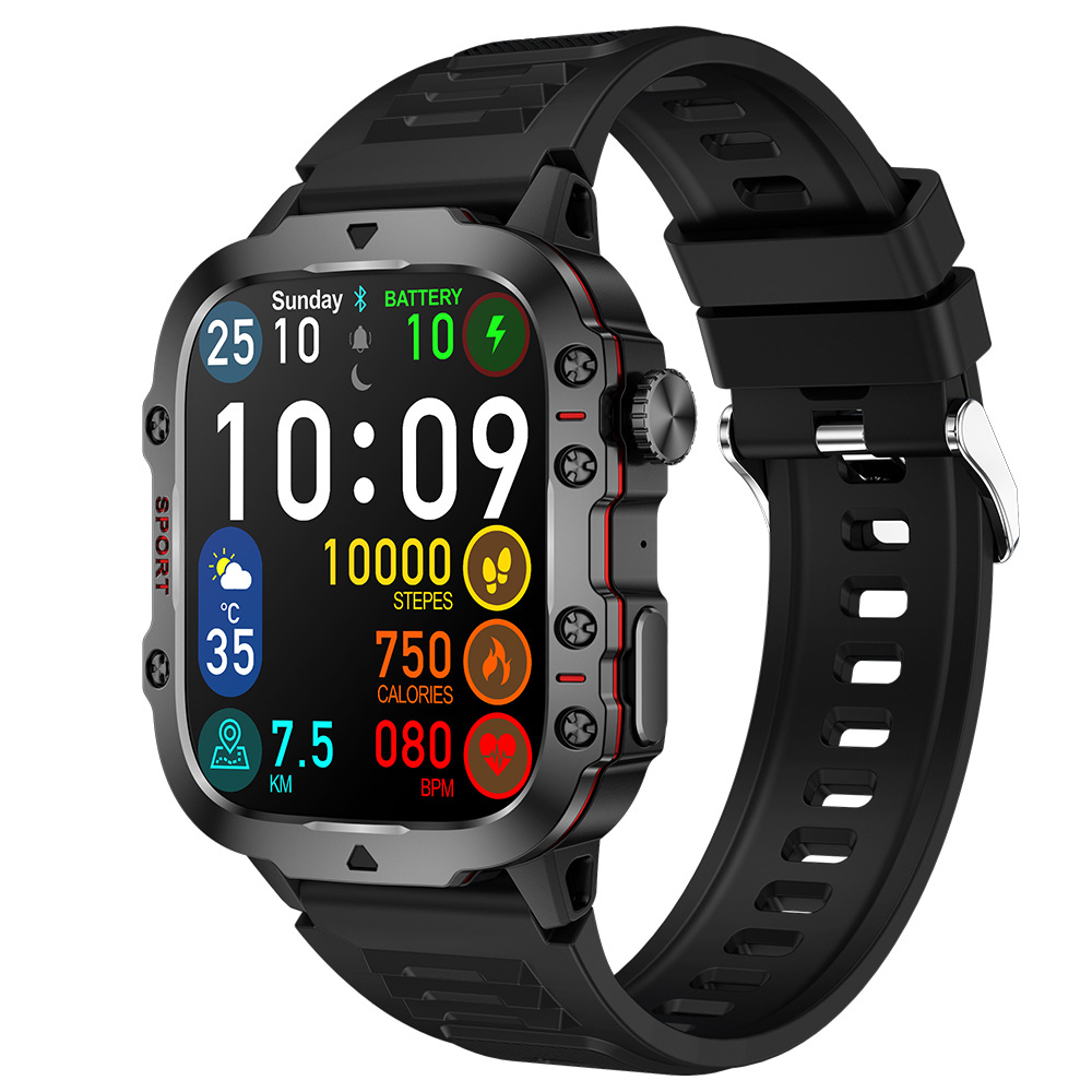 Cross-Border Qx11 Smart Watch Bluetooth Call Heart Rate Blood Oxygen Health Monitoring Men's Sports Outdoor Three-Proof Watch