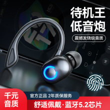 T11蓝牙耳机挂耳式单耳音乐通话车载免提蓝牙5.2超长待机跨境新款