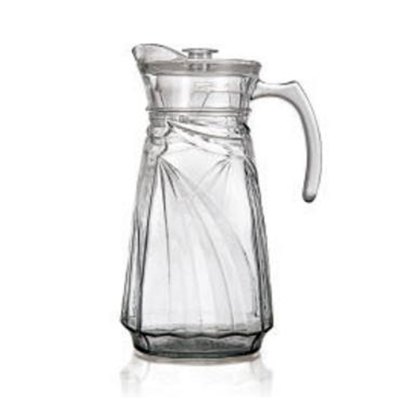 Olla de pico de pato resistente al calor Nórdico a rayas de vidrio Tetera hervidor de agua fría jugo de bebida olla de cerveza olla de vino