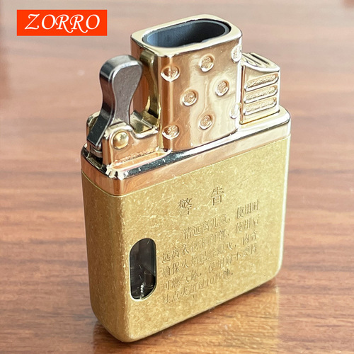 ZORRO brand stainless steel, red copper, original copper knurled double direct windshield movement lighter core seal
