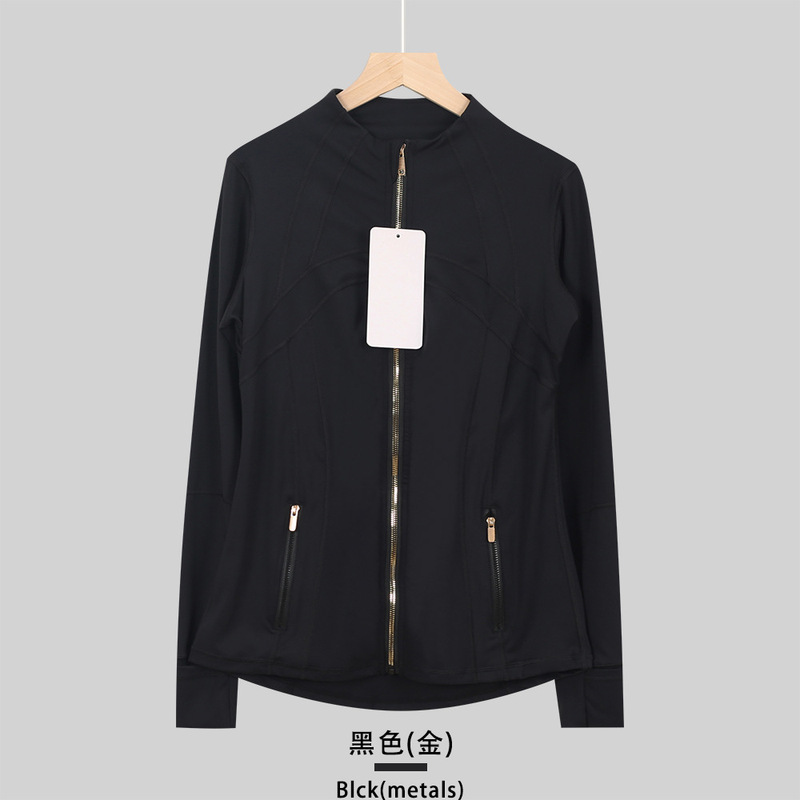 LULULACIE立领夹克金拉链DF外套上衣长袖女士健身运动跑步瑜伽服|undefined