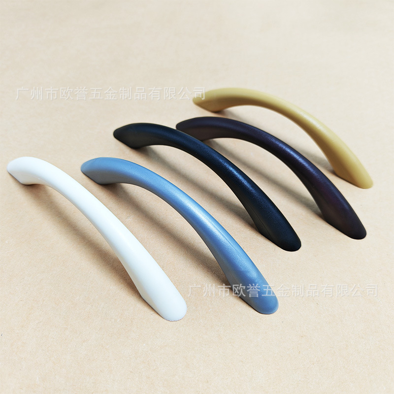 PE arco manija de plástico simple muebles de alta calidad mango de puerta de almacenamiento cajón manija puerta de gabinete zapato manija puente