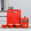Red ancient rhyme one pot of three cups-small red envelopes