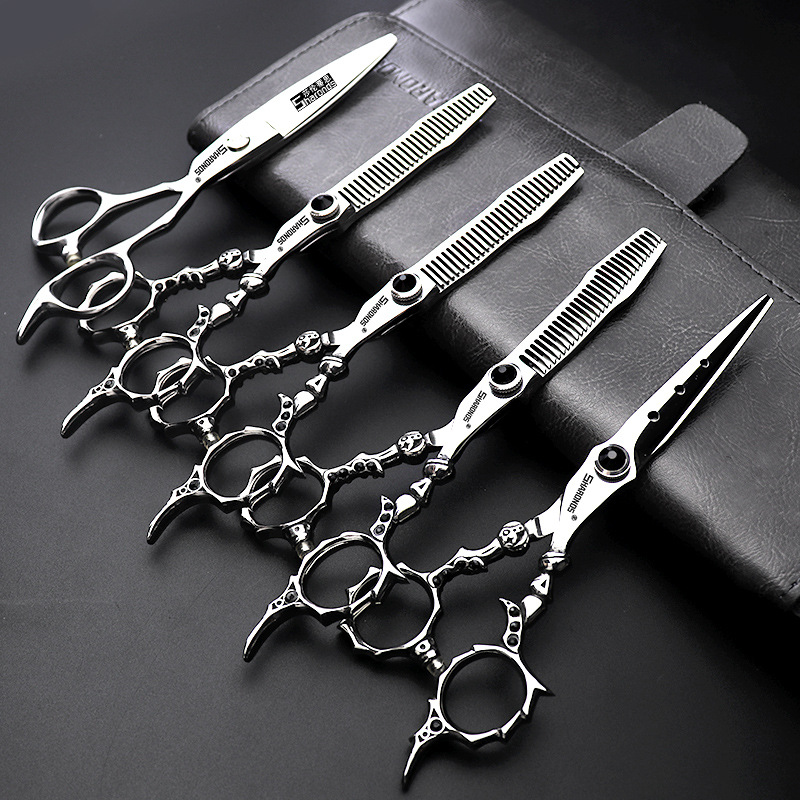 Livraison directe pour coiffeurs et barbiers, ciseaux à effiler droits et sans couture Design Canglang 6 pouces._voghion.com