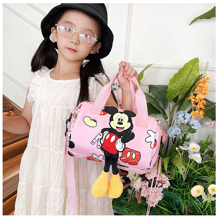 In 2024, the best-selling children's bags will feature cute Mickey Mouse-patterned bowling bags for girls, casual hand-held shoulder bags, and a unique style undefined