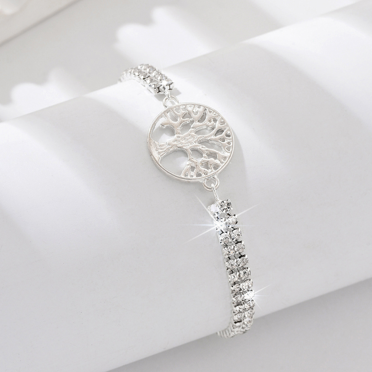 Europa y los Estados Unidos simples playa de arena cuadrada completa pulsera de tobillas de diamante nicho de tendencia transfronteriza explosión joyería de pie de diamante