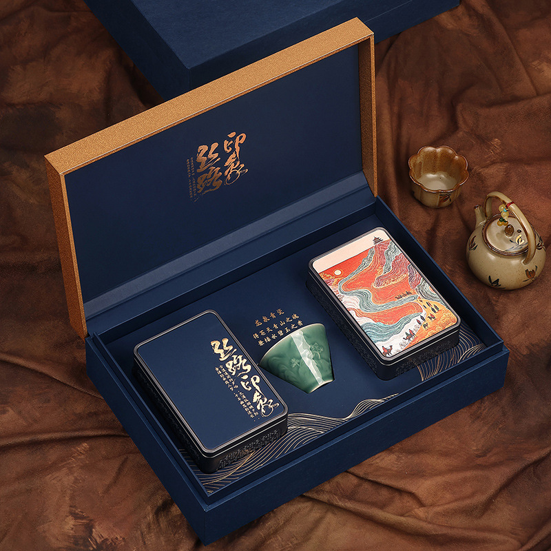 新しい紅茶包装箱空箱文化創造茶ギフトボックス Tieguanyin Jin Junmei Dahongpao ユニバーサル包装箱|undefined