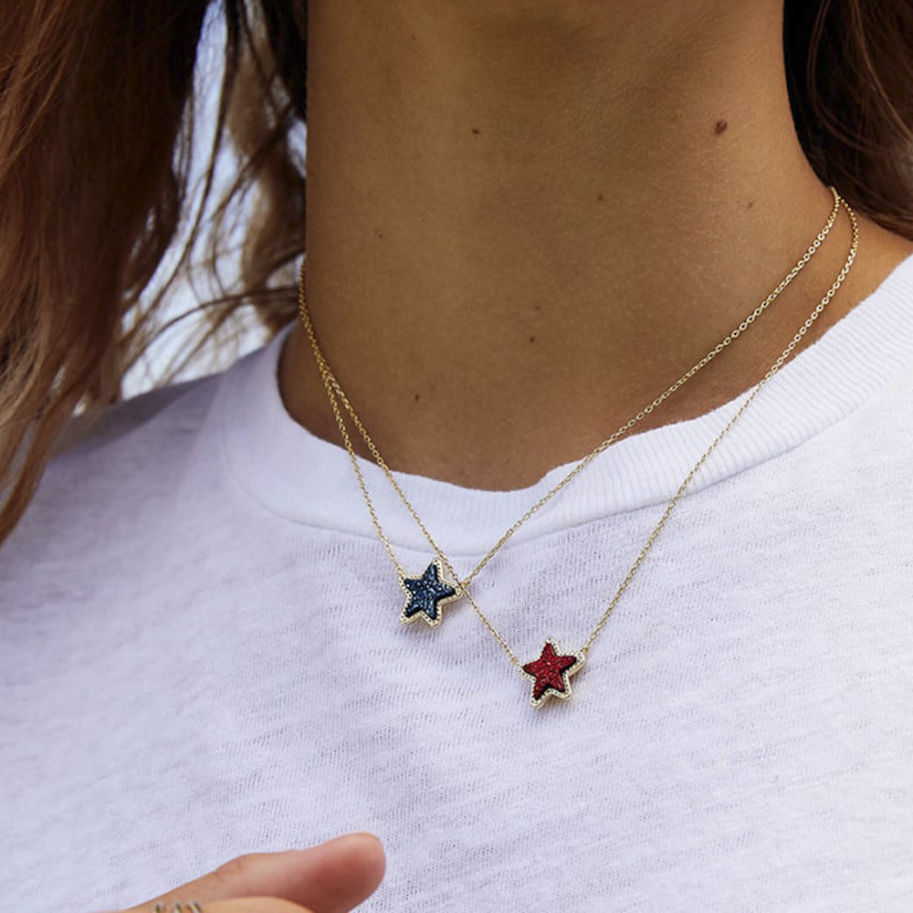 Wholesale Jewelry Color Sequin Star Pendant Necklace Nihaojewelry display picture 2