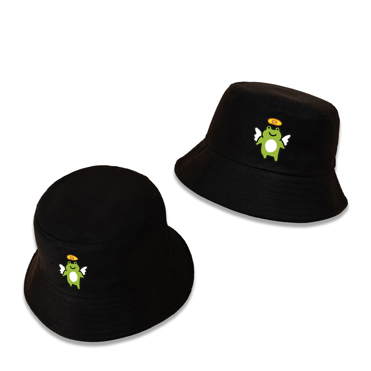 Cute Frog Angel Fisherman Wide Brim Basin Hat Wholesale Nihaojewelry display picture 3