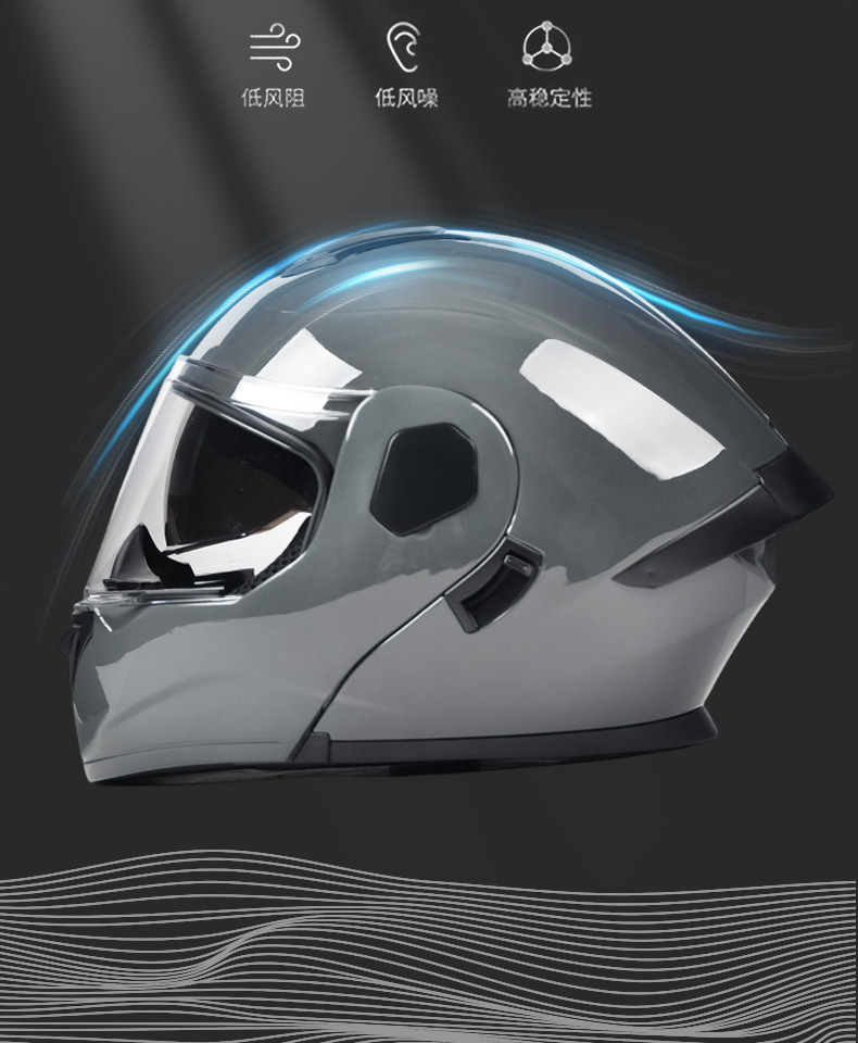 Ad Electric Motorcycle Helmet for Men and Women, All-Season Full-Face Helmet with 3C/Dot Certification, Flip-Up Helmet