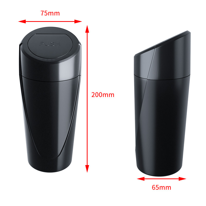 Bote de basura para automóviles explosivos transfronterizos Caja de almacenamiento para automóviles con tapa abatible multifuncional Cubo de almacenamiento para el hogar Bote de basura para automóviles