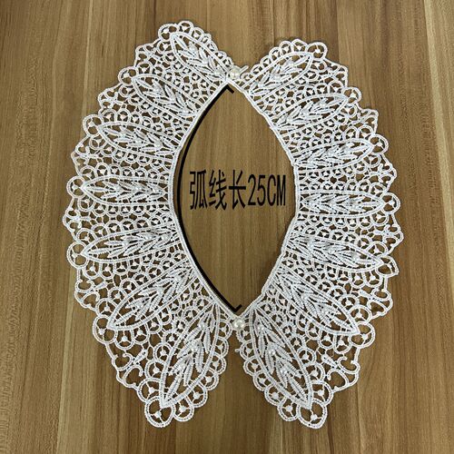 Korean style hollow polyester shawl fake collar (pearl lace fake collar) collar versatile style practical buttons fashion