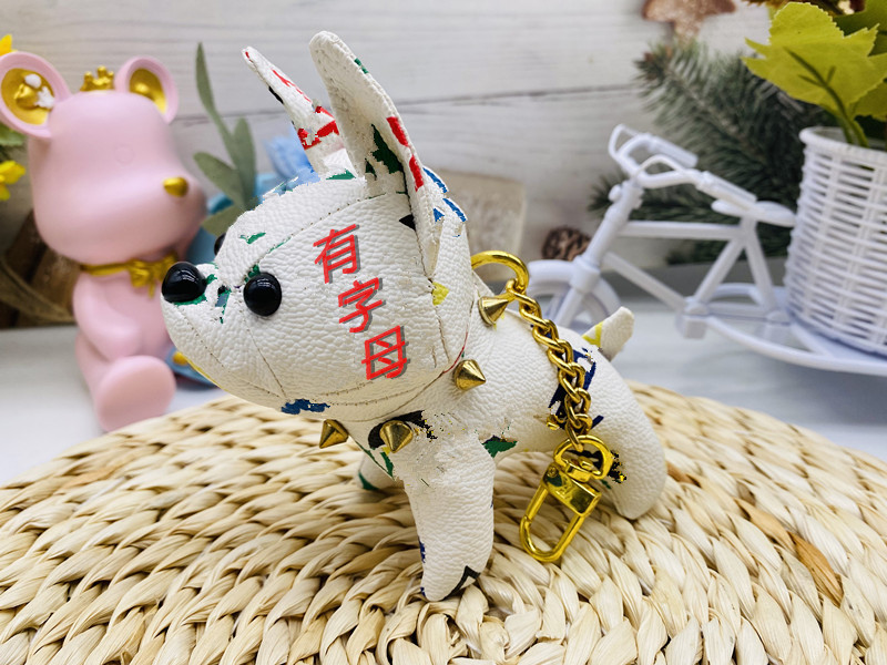 흰색 삼색 프렌치 불독