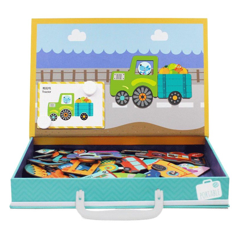 Juguetes educativos magnéticos de madera para el desarrollo de la primera infancia, rompecabezas para niños, figuras que cambian de cara, juegos de simulación, imanes para disfrazarse.