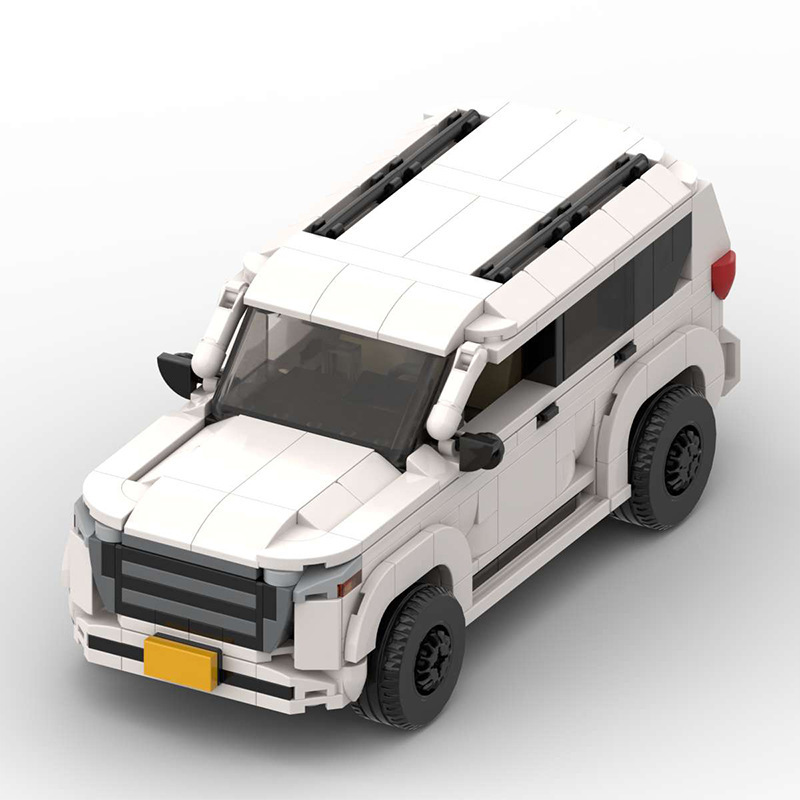 MOC building blocks compatible with Lego 129257 Toyota Landcruiser assembled eight-grid car model ornaments MOC building blocks compatible with Lego 129257 Toyota Landcruiser assembled eight-grid car model ornaments
