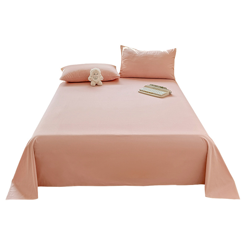 Una clase de sábanas de algodón lavado de algodón puro de una sola pieza dormitorio de estudiantes edredón de algodón individual funda de almohada de tres piezas 2025 nuevo