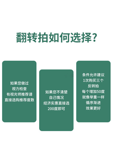 双面镜翻转拍眼镜配件反转拍近视远视弱视训练配视力训练卡蝴蝶镜