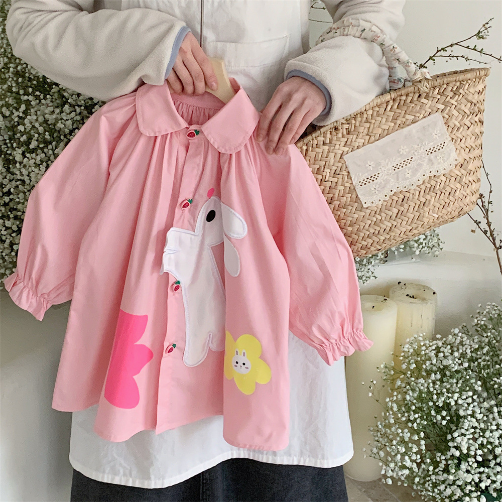 Girls' dress autumn 2024 new fashionable princess skirt baby girl spring and autumn fashionable children's shirt skirt